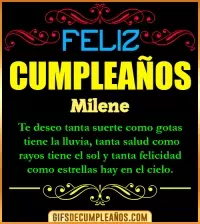 GIF Frases de Cumpleaños Milene